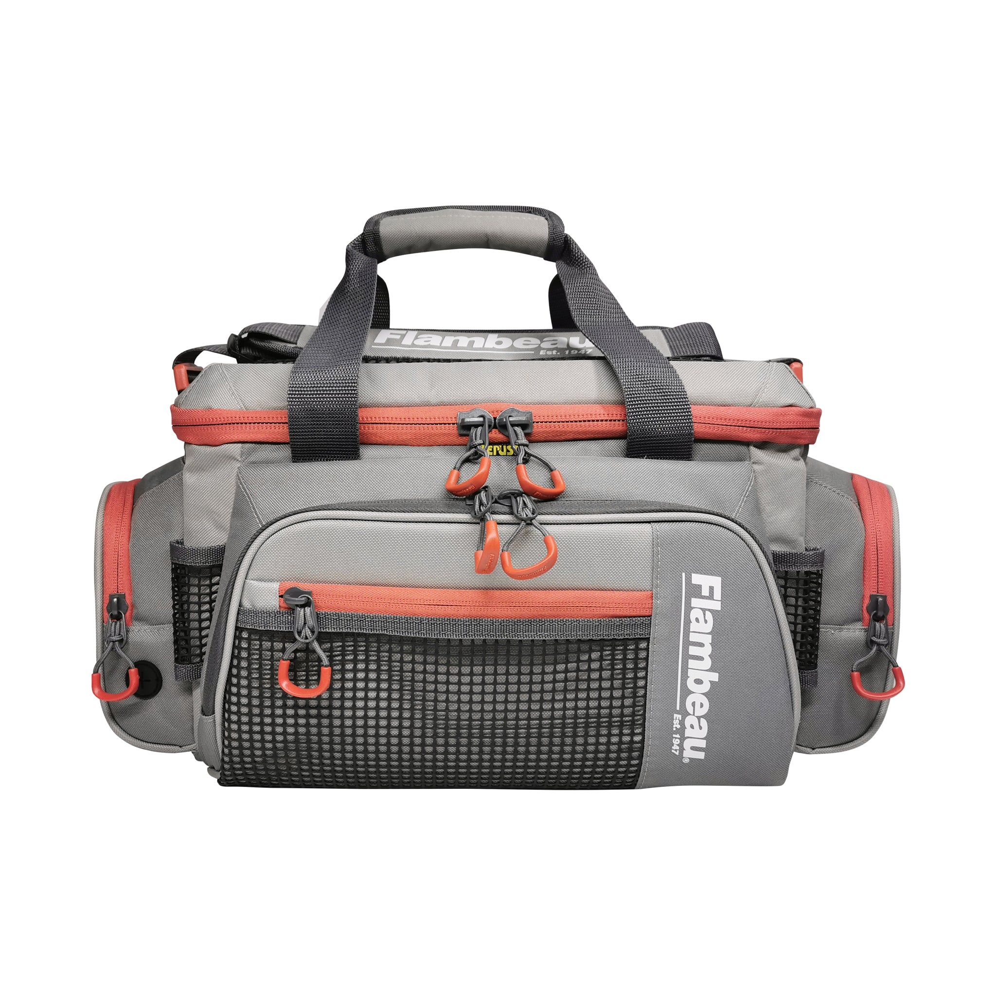 5007 Flambeau Pro-Angler Tackle Bag (Grey/Red) Evolution Fishing