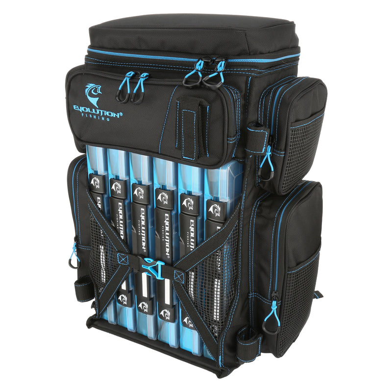 Fishing Backpack with 2 3700 Tackle Boxes, Fishing Tackle Bag with Tackle  Tray Box Included
