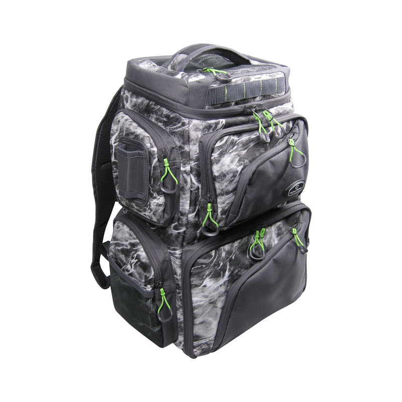 Evolution Fishing Largemouth Double Decker 3600 Tackle Backpack - Water  Camouflage, Outdoor Rucksack w/ 3 Fishing Trays, Padded Handle, Fishing