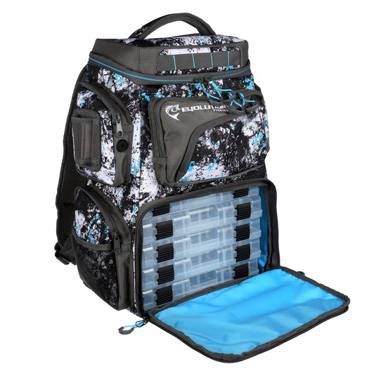 Fishing Tackle Bag with 4 Trays Large Water-Resistant Fishing Tray