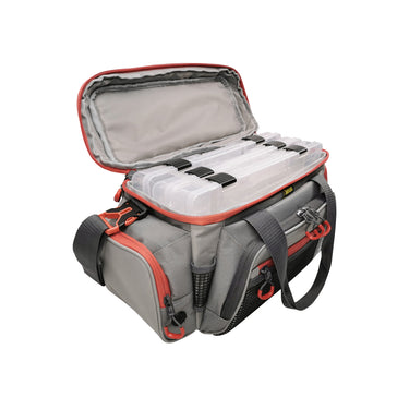 backpack tackle box flambeau 5007 Flambeau Pro-Angler Tackle Bag (Grey/Red)